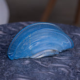 Porta Guardanapo leque azul degrade com ouro